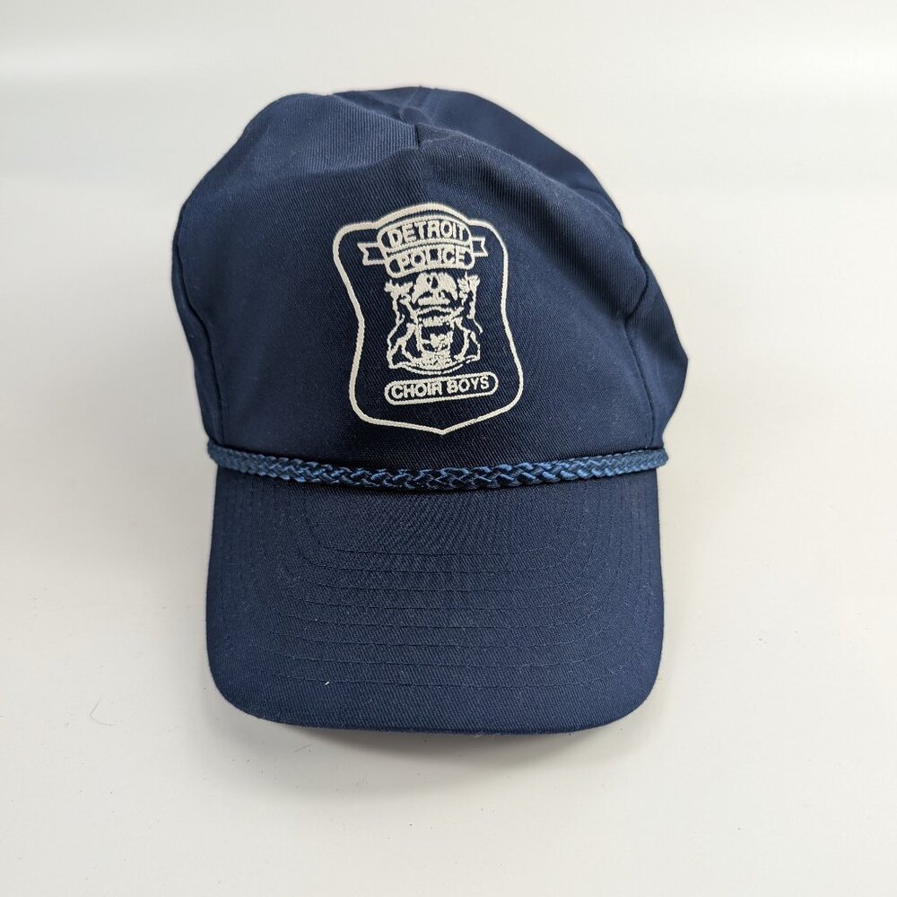 VTG Detroit Police Choir Boys Patch Rope Strap Hat Cap Adjustable Nissun Cap